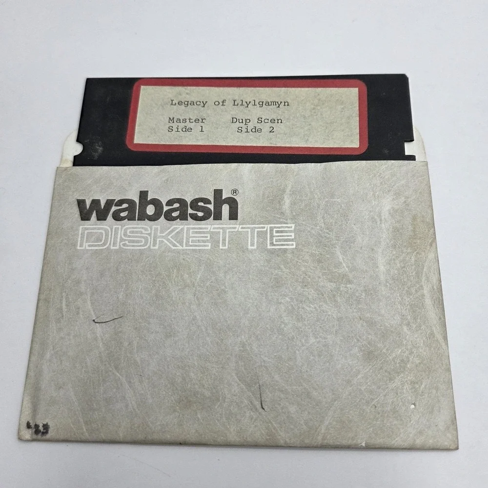 Wizardry III Legacy of Llylgamyn Vintage RPG 3 Disk 5.25 Floppy Untested